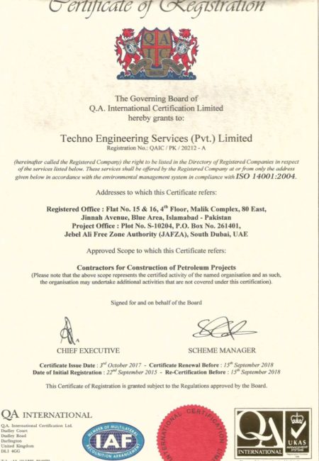 PK 20212 EMS Original Certificate TECHNO ENG EXP SEPT 2018 HSE